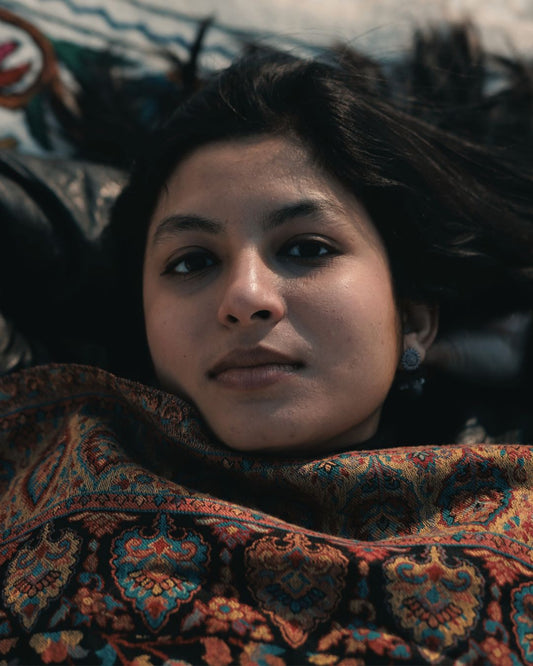 Kani-Wollschal – Herbstgewebe